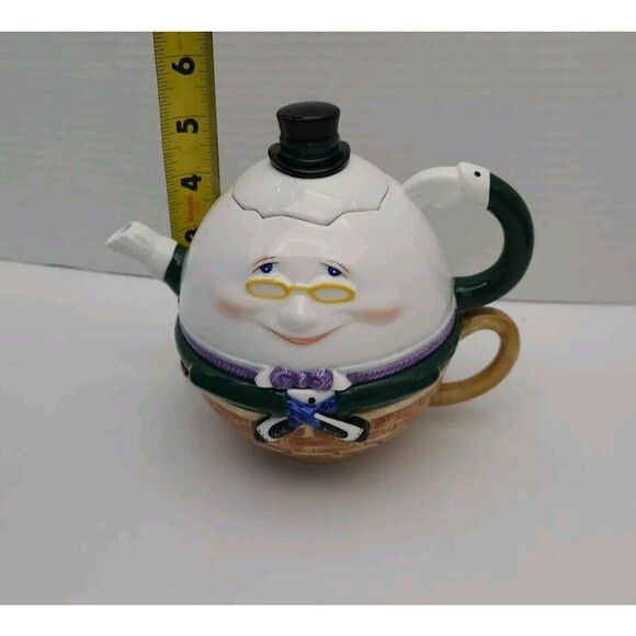 Department 56 Storybook Collection Humpty Dumpty Tea For One Stackable Teapot - Picture 5 of 12
